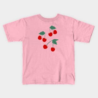 Cherry Kitsch on Pink Kids T-Shirt